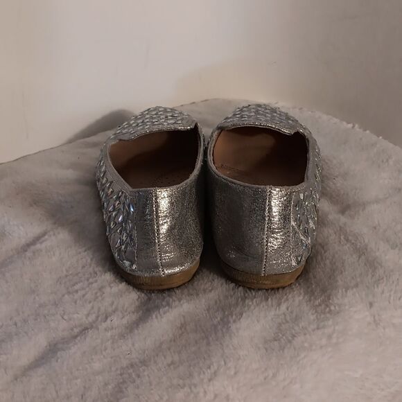 Link Comfort Silver Embellished Women's Flats - Picture 3 of 6